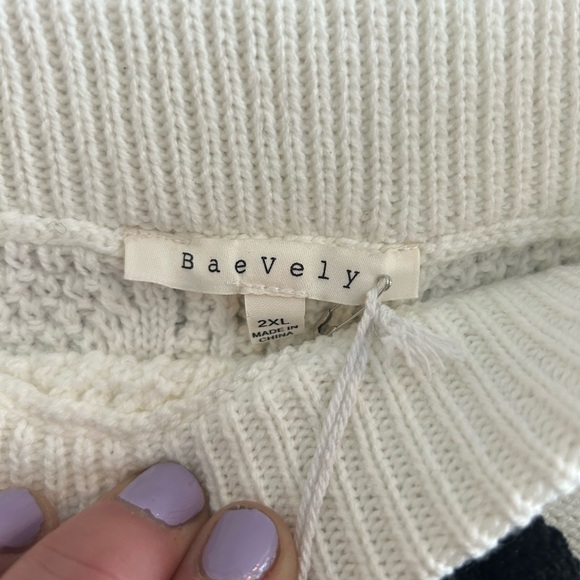 Baevely NWT Sweater Skirt | 2XL | Black and White - Picture 3 of 4